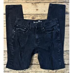 rsq black seattle skinny distressed mens size 28x30